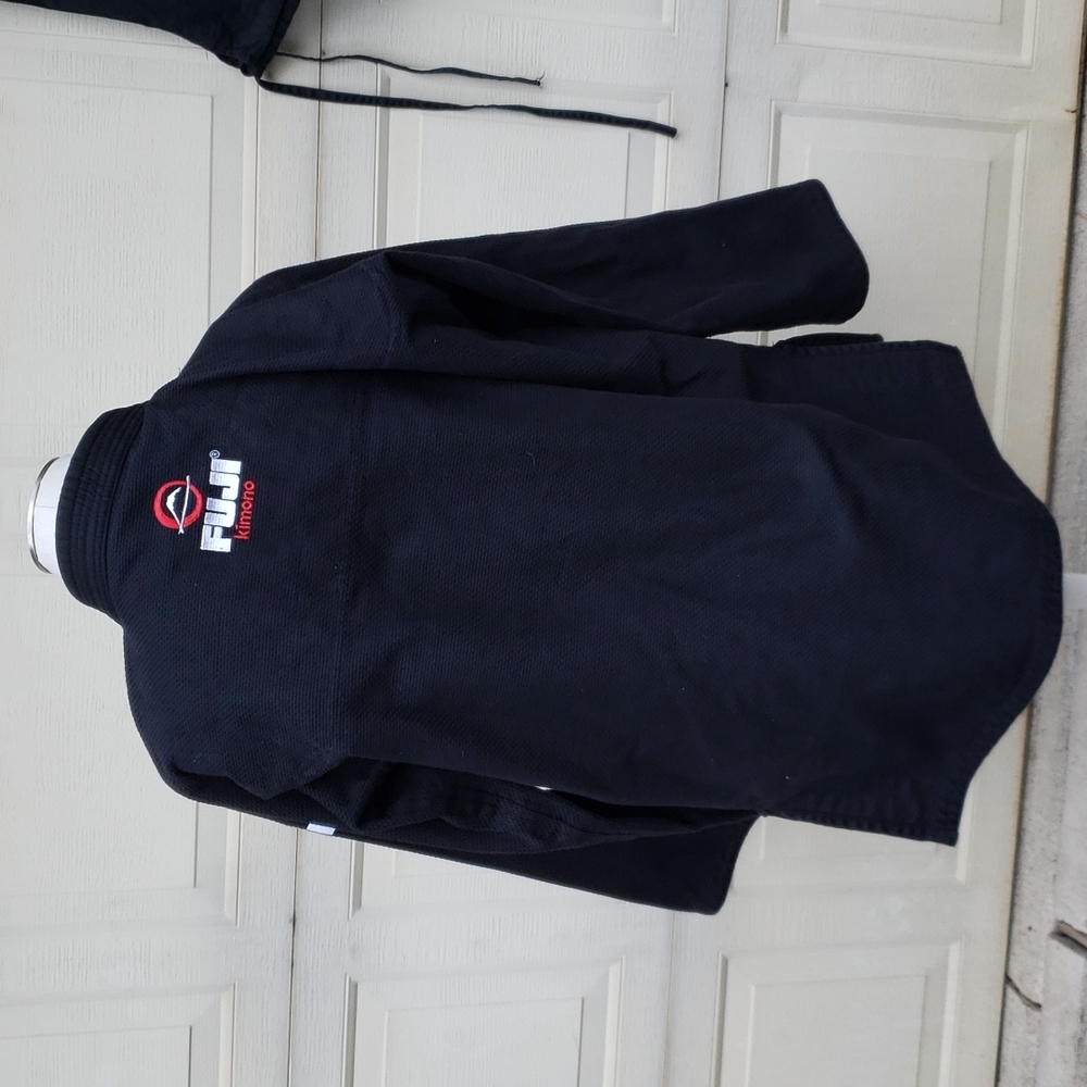 FUJI Full 3-Piece Martial Arts Gi Black with White Belt Size A5 3X - Picture 6 of 16